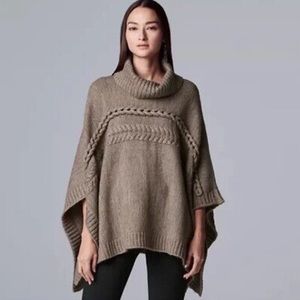 Simply Vera Cableknit Poncho